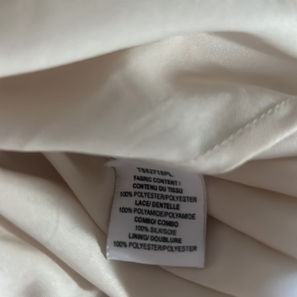 Derek Lam 10 Crosby Ivory Pleated Camisole Blouse with Lace Panels - Picture 10 of 10